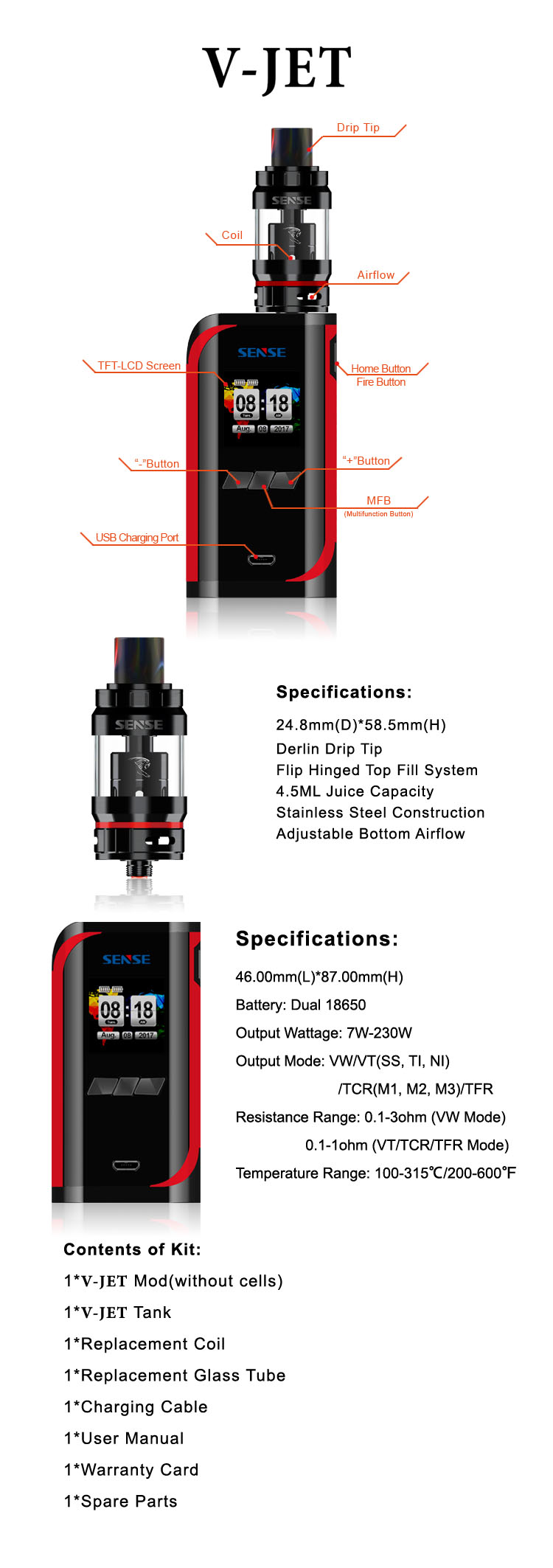 V-JET 18650 KIT详情图